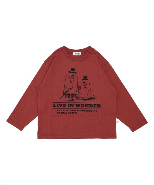 MAKE YOUR DAY(メイクユアデイ)の「不思議の国のゴースト長袖Tシャツ■80~140cm(Tシャツ/カットソー・キッズ・レッド/アイボリー・80/90/100/110/140/120/130)」の15枚目の写真
