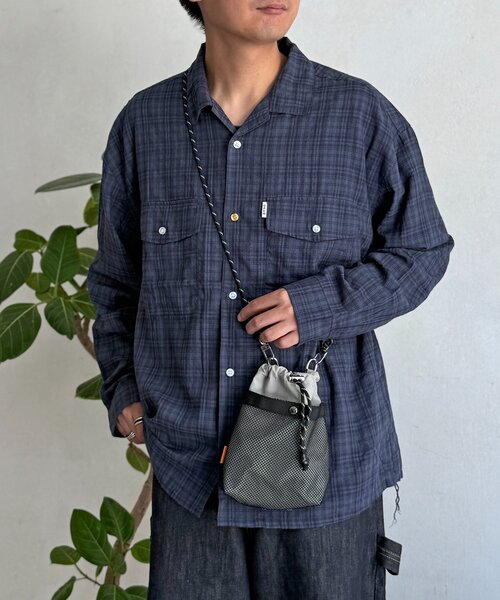 CPCM(シーピーシーエム)の「シアー長袖開襟シャツ(シャツ/ブラウス・メンズ・ネイビー/ブラウン/ホワイト・MEDIUM/LARGE)」の3枚目の写真