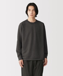 紳士 乾きやすい洗えるニット長袖Tシャツ