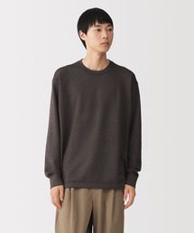 紳士 乾きやすい洗えるニット長袖Tシャツ
