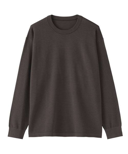 無印良品(ムジルシリョウヒン)の「紳士 乾きやすい洗えるニット長袖Tシャツ(Tシャツ/カットソー・メンズ・オフホワイト/ダークブラウン系/ベージュ系/グレー系・S/M/L/XL)」の17枚目の写真