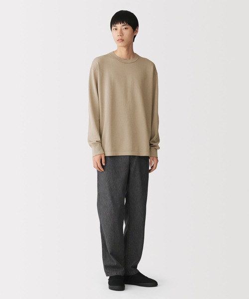 無印良品(ムジルシリョウヒン)の「紳士 乾きやすい洗えるニット長袖Tシャツ(Tシャツ/カットソー・メンズ・オフホワイト/ダークブラウン系/ベージュ系/グレー系・S/M/L/XL)」の18枚目の写真