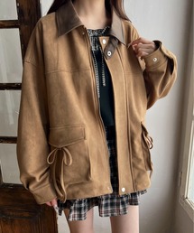 PHILLY（フィリー）の「《セットアップ可能◎》バイカラーリボンポケットスウェードタッチジャケット（ブルゾン）」