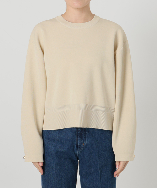 B.C STOCK(ベーセーストック)の「ウォッシャブル / 袖タッククルーネックプルオーバー(ニット/セーター・レディース・ブラック系その他/ブラウン/ホワイト/レッド・FREE)」の11枚目の写真