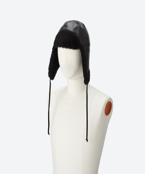 KIJIMA TAKAYUKI（キジマ　タカユキ）の「MOUTON AVIATOR CAP（キャップ・レディース・ブラック・FREE）」の2枚目の写真