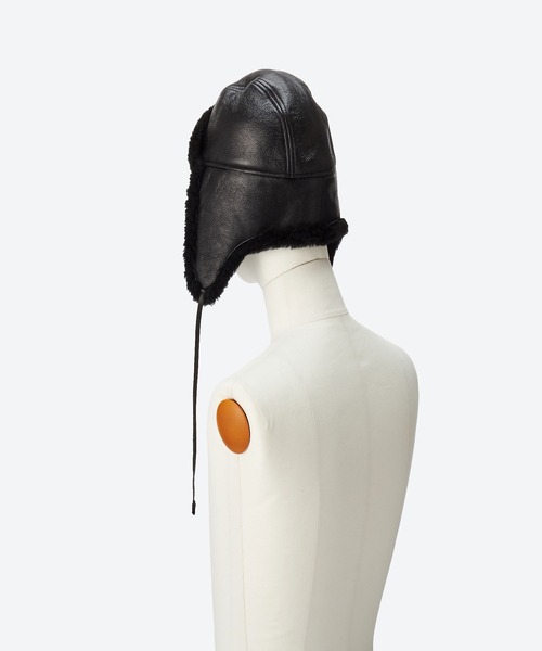 KIJIMA TAKAYUKI（キジマ　タカユキ）の「MOUTON AVIATOR CAP（キャップ・レディース・ブラック・FREE）」の3枚目の写真