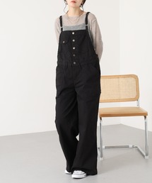 ツイルサロペットワイドパンツ