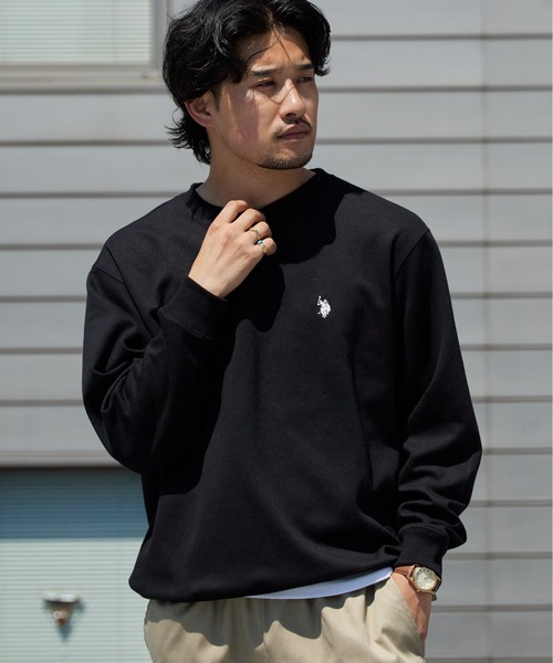 U.S. POLO ASSN.(ユーエスポロアッスン)の「U.S. POLO ASSN./ユーエスポロアッスン クルーネックプルオーバー スウェット トレーナー ロゴ刺繍 メンズ レディース 2026年秋冬 秋服(スウェット・メンズ・ブラック/スミクロ/グレー/ネイビー・M/L/LL)」の13枚目の写真