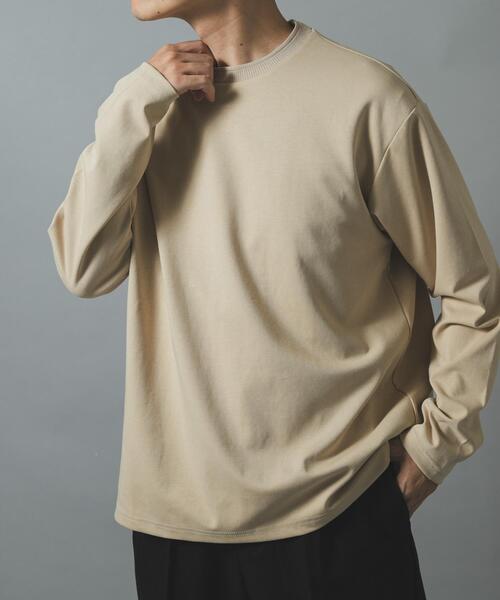 ITEMS URBANRESEARCH(アイテムズ アーバンリサーチ)の「ダブルフェイス裏配色 長袖カットソー(Tシャツ/カットソー・メンズ・ボルドー/チャコールグレー/ベージュ・LARGE/MEDIUM)」の3枚目の写真