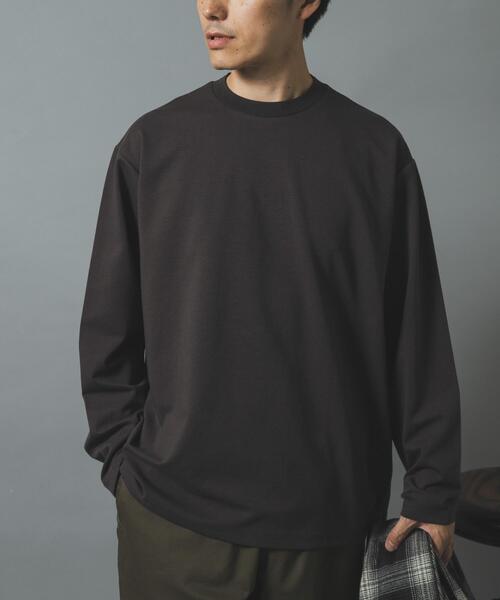 ITEMS URBANRESEARCH(アイテムズ アーバンリサーチ)の「ダブルフェイス裏配色 長袖カットソー(Tシャツ/カットソー・メンズ・ボルドー/チャコールグレー/ベージュ・LARGE/MEDIUM)」の2枚目の写真