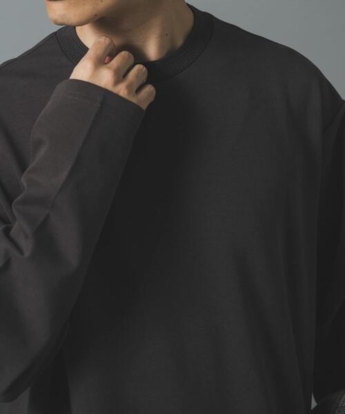 ITEMS URBANRESEARCH(アイテムズ アーバンリサーチ)の「ダブルフェイス裏配色 長袖カットソー(Tシャツ/カットソー・メンズ・ボルドー/チャコールグレー/ベージュ・LARGE/MEDIUM)」の7枚目の写真