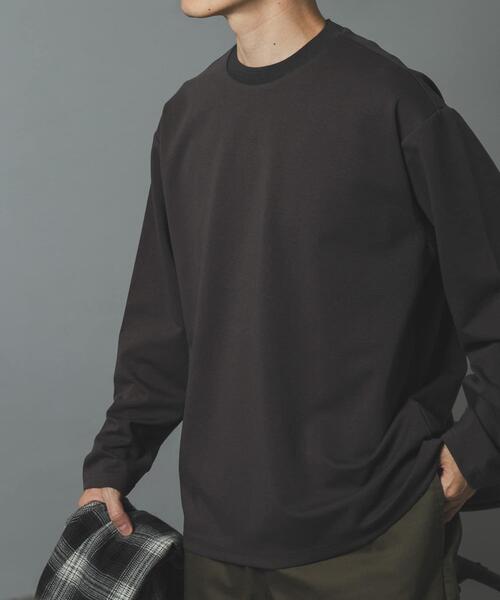 ITEMS URBANRESEARCH(アイテムズ アーバンリサーチ)の「ダブルフェイス裏配色 長袖カットソー(Tシャツ/カットソー・メンズ・ボルドー/チャコールグレー/ベージュ・LARGE/MEDIUM)」の8枚目の写真