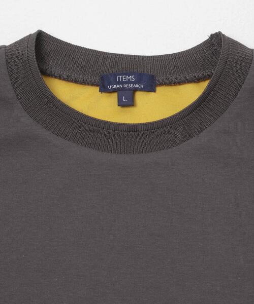 ITEMS URBANRESEARCH(アイテムズ アーバンリサーチ)の「ダブルフェイス裏配色 長袖カットソー(Tシャツ/カットソー・メンズ・ボルドー/チャコールグレー/ベージュ・LARGE/MEDIUM)」の12枚目の写真