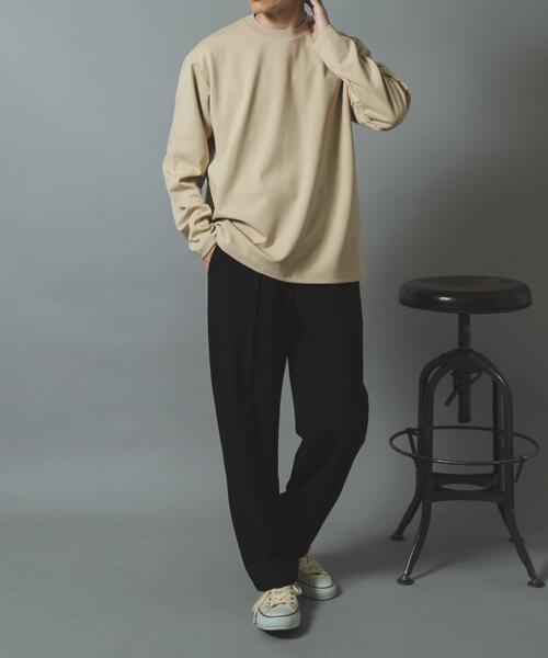 ITEMS URBANRESEARCH(アイテムズ アーバンリサーチ)の「ダブルフェイス裏配色 長袖カットソー(Tシャツ/カットソー・メンズ・ボルドー/チャコールグレー/ベージュ・LARGE/MEDIUM)」の17枚目の写真