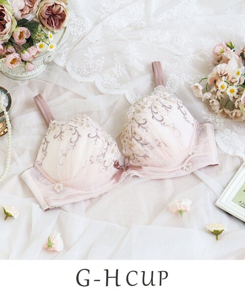 Risa Magli(リサマリ)の「ストロ ブラジャー (G-H) <Glamor Bra/サイドすっきりタイプ>(ブラジャー・レディース・ベビーピンク/ライトグレー/アイボリー・H65/G80/G70/G75/G65/H75/H70)」の3枚目の写真