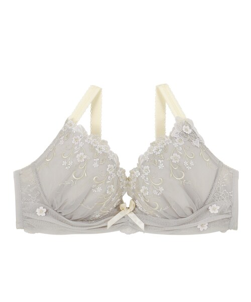 Risa Magli(リサマリ)の「ストロ ブラジャー (G-H) <Glamor Bra/サイドすっきりタイプ>(ブラジャー・レディース・ベビーピンク/ライトグレー/アイボリー・H65/G80/G70/G75/G65/H75/H70)」の6枚目の写真