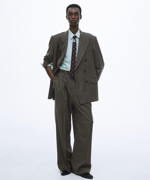 DAIRIKU（ダイリク）の「DAIRIKU / ダイリク "Billy" Stripe Double Tailored Jacket（テーラードジャケット・メンズ・ブラウン・MEDIUM/SMALL）」の2枚目の写真