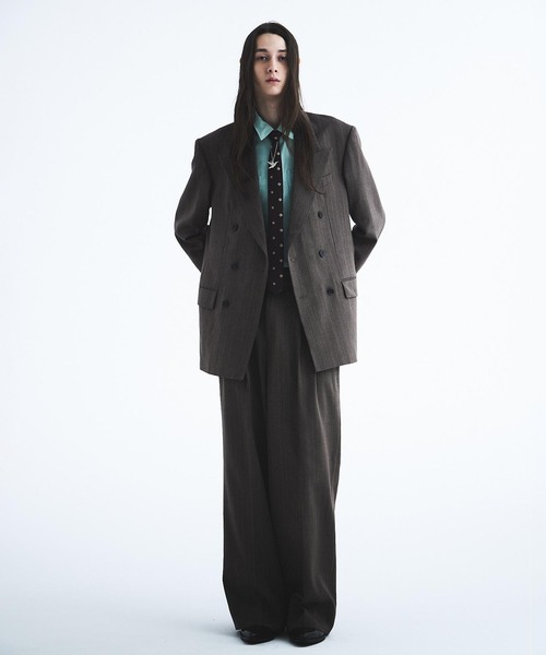 DAIRIKU（ダイリク）の「DAIRIKU / ダイリク "Billy" Stripe Double Tailored Jacket（テーラードジャケット・メンズ・ブラウン・MEDIUM/SMALL）」の3枚目の写真