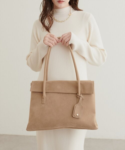 natural couture(ナチュラルクチュール)の「A4対応3ポケットトートBAG(トートバッグ・レディース・ピンク/ライトベージュ/ブラウン/ブラック・FREE)」の11枚目の写真