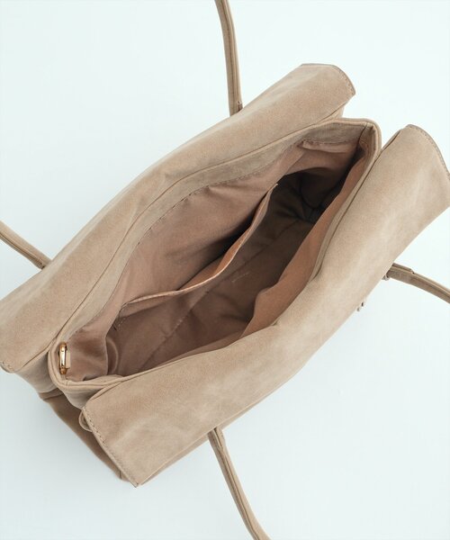 natural couture(ナチュラルクチュール)の「A4対応3ポケットトートBAG(トートバッグ・レディース・ピンク/ライトベージュ/ブラウン/ブラック・FREE)」の5枚目の写真