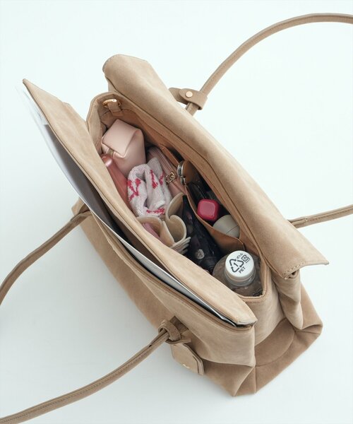 natural couture(ナチュラルクチュール)の「A4対応3ポケットトートBAG(トートバッグ・レディース・ピンク/ライトベージュ/ブラウン/ブラック・FREE)」の6枚目の写真
