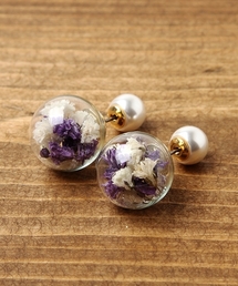 studio CLIP | ガラスボールフラワーリバーピアス(ピアス（両耳用）)