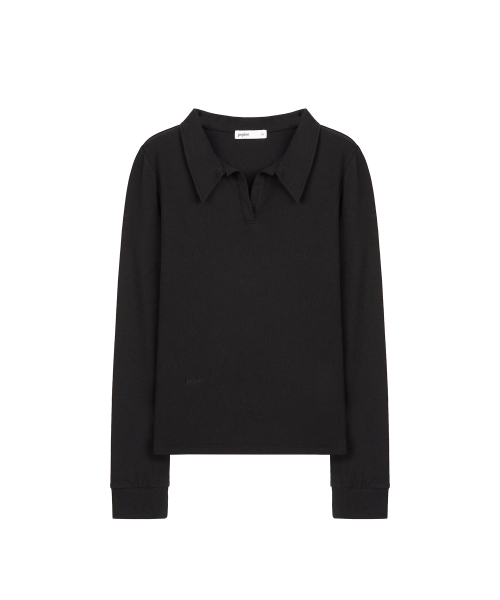 PEPLEE(ペプリー)の「オープンカラー長袖(ブラック)(Tシャツ/カットソー・レディース・その他・FREE)」の2枚目の写真