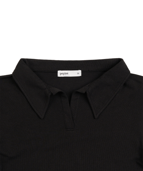 PEPLEE(ペプリー)の「オープンカラー長袖(ブラック)(Tシャツ/カットソー・レディース・その他・FREE)」の3枚目の写真