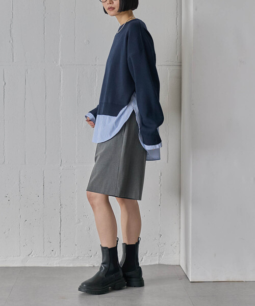 for/c(フォーシー)の「きれいめはっ水タックハーフパンツ【サスティナブル】(その他パンツ・レディース・ブラック/チャコール/グレー・M/L)」の4枚目の写真