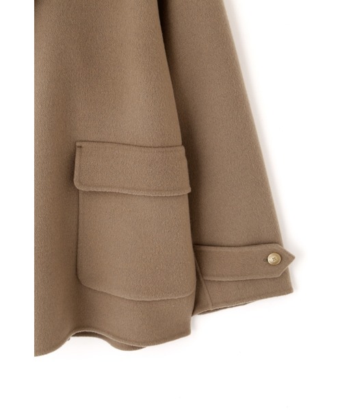 YLEVE(イレーヴ)の「YLEVE / LAMBSWOOL DOUBLE CLOTH BEAVER SHORT CO(ダウンジャケット/コート・メンズ・ブラウン/ネイビー・4/5)」の13枚目の写真