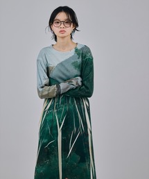 NON TOKYO/ノントーキョー/DIRECT PRINT RIB GATHER O/Pダイレクトプリントリブギャザーワンピース