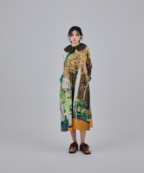 NON TOKYO(ノントーキョー)の「NON TOKYO/ノントーキョー/DIRECT PRINT RIB GATHER O/Pダイレクトプリントリブギャザーワンピース(ワンピース・レディース・その他2/その他1・F)」の3枚目の写真