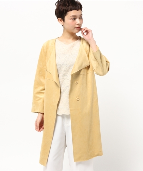 DouDou（ドゥドゥ）の「【DouDou】【再入荷】フェイクスエードコート（その他アウター・レディース・サックスブルー/グレー/キャメル・FREE）」の13枚目の写真