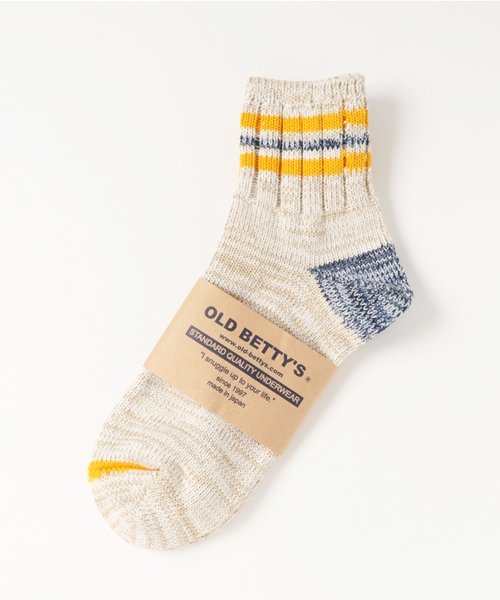 OLD BETTY'S(オールドベティーズ)の「Lady's Short Line Socks (Standard)/ショートラインソックス(ソックス/靴下・レディース・グリーン/ピンク/アイボリー/ブラック/ネイビー/イエロー/レッド/ブルー系その他/マスタード/サックスブルー/ブルー系その他2・S)」の16枚目の写真