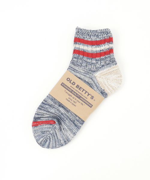 OLD BETTY'S(オールドベティーズ)の「Lady's Short Line Socks (Standard)/ショートラインソックス(ソックス/靴下・レディース・グリーン/ピンク/アイボリー/ブラック/ネイビー/イエロー/レッド/ブルー系その他/マスタード/サックスブルー/ブルー系その他2・S)」の5枚目の写真