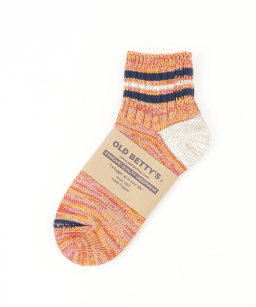 OLD BETTY'S(オールドベティーズ)の「Lady's Short Line Socks (Standard)/ショートラインソックス(ソックス/靴下・レディース・グリーン/ピンク/アイボリー/ブラック/ネイビー/イエロー/レッド/ブルー系その他/マスタード/サックスブルー/ブルー系その他2・S)」の10枚目の写真