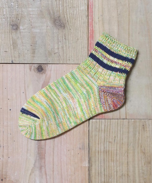 OLD BETTY'S(オールドベティーズ)の「Lady's Short Line Socks (Standard)/ショートラインソックス(ソックス/靴下・レディース・グリーン/ピンク/アイボリー/ブラック/ネイビー/イエロー/レッド/ブルー系その他/マスタード/サックスブルー/ブルー系その他2・S)」の1枚目の写真