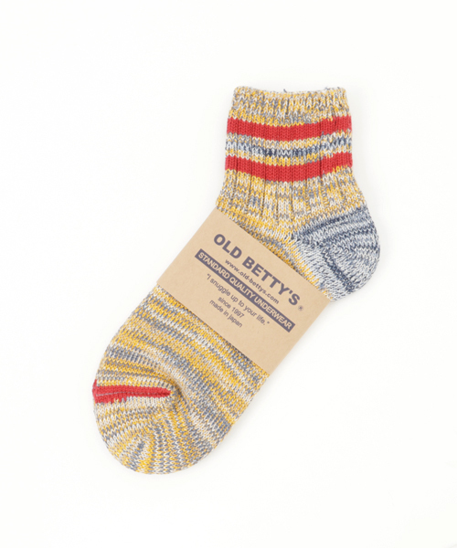 OLD BETTY'S(オールドベティーズ)の「Lady's Short Line Socks (Standard)/ショートラインソックス(ソックス/靴下・レディース・グリーン/ピンク/アイボリー/ブラック/ネイビー/イエロー/レッド/ブルー系その他/マスタード/サックスブルー/ブルー系その他2・S)」の20枚目の写真