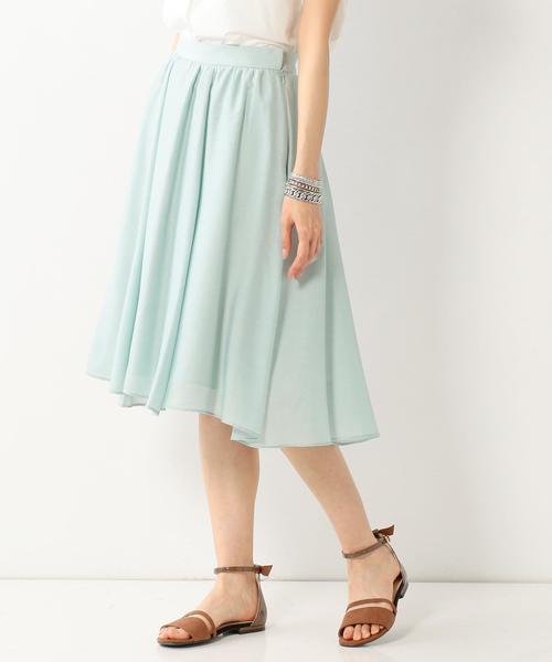 Jewel Changes(ジュエルチェンジズ)の「●JOC 切替 フレアスカート(スカート・レディース・オフホワイト/ブラック/ライトグレー/ブラウン/ライム・FREE)」の5枚目の写真