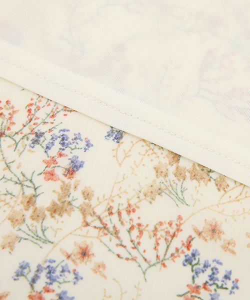 Luz Llena（ラズレナ）の「ヴィンテージ風・小花柄アシンメトリースカート（スカート・レディース・イエロー/オフホワイト・MEDIUM）」の7枚目の写真