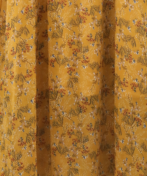 Luz Llena（ラズレナ）の「ヴィンテージ風・小花柄アシンメトリースカート（スカート・レディース・イエロー/オフホワイト・MEDIUM）」の9枚目の写真