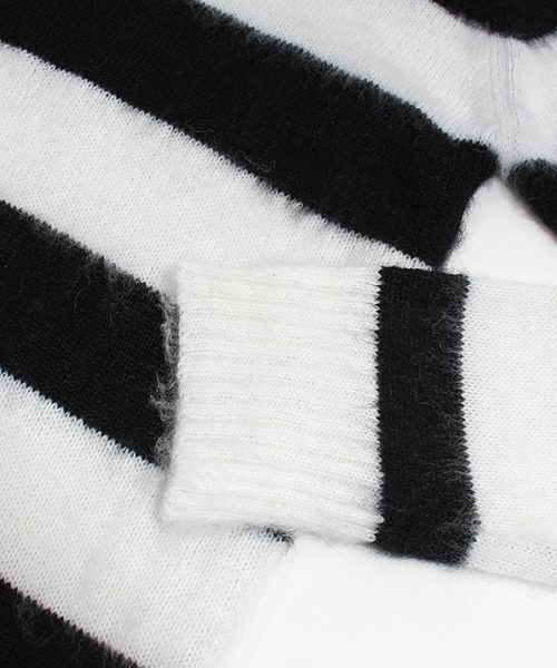 CAMBIO(カンビオ)の「mn1514 - Loose Mohair Knit Pullover ニット(ニット/セーター・メンズ・ホワイト×ブラック/ブラック/レッド系その他/グレー系その他/グレー/グレー系その他2・L/M/S)」の20枚目の写真