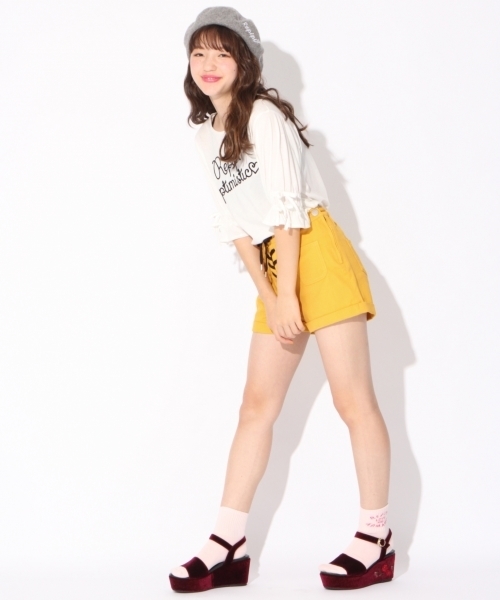 repipi armario（レピピ アルマリオ）の「レースアップＳＰ（デニムパンツ・キッズ・イエロー/ブルー/ブラック/レッド・X-SMALL/SMALL/LARGE/MEDIUM）」の7枚目の写真