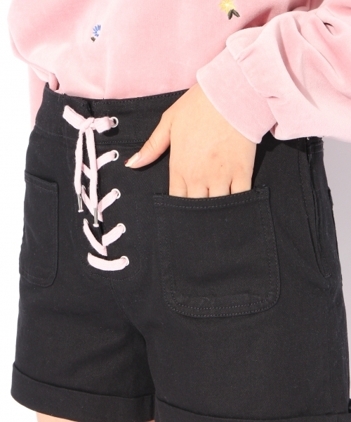 repipi armario（レピピ アルマリオ）の「レースアップＳＰ（デニムパンツ・キッズ・イエロー/ブルー/ブラック/レッド・X-SMALL/SMALL/LARGE/MEDIUM）」の17枚目の写真