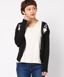 Honeys | 刺繍入りＶカーデ(カーディガン/ボレロ)