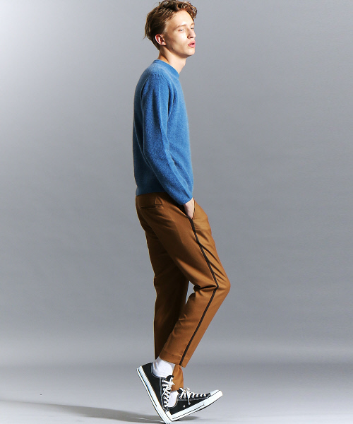 ABAHOUSE（アバハウス）の「ウールラクーンリブ編みニット（ニット/セーター・メンズ・チャコールグレー/ベージュ/カーキ/ブルー・44/46/48）」の15枚目の写真