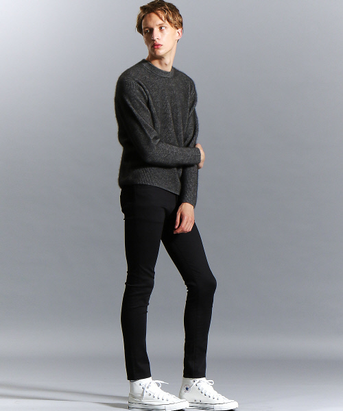 ABAHOUSE（アバハウス）の「ウールラクーンリブ編みニット（ニット/セーター・メンズ・チャコールグレー/ベージュ/カーキ/ブルー・44/46/48）」の18枚目の写真