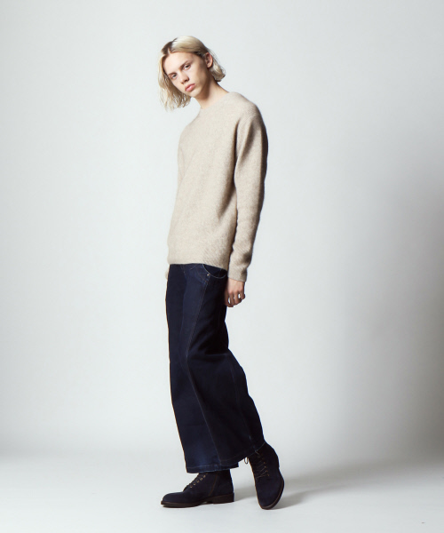 ABAHOUSE（アバハウス）の「ウールラクーンリブ編みニット（ニット/セーター・メンズ・チャコールグレー/ベージュ/カーキ/ブルー・44/46/48）」の20枚目の写真