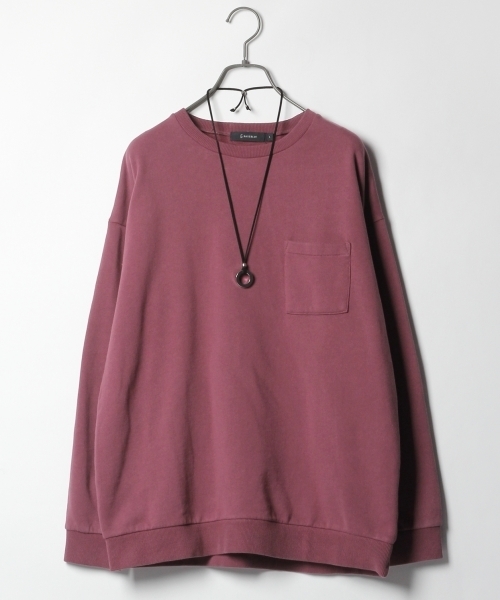 RAGEBLUE（レイジブルー）の「＜6色展開＞ビッグシルエット裏毛スウェットクルー/777077（スウェット・メンズ・ホワイト/ブラック/パープル/ブルー/グリーン/キャメル・SMALL/MEDIUM/LARGE）」の6枚目の写真