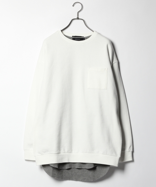 RAGEBLUE（レイジブルー）の「＜6色展開＞ビッグシルエット裏毛スウェットクルー/777077（スウェット・メンズ・ホワイト/ブラック/パープル/ブルー/グリーン/キャメル・SMALL/MEDIUM/LARGE）」の2枚目の写真